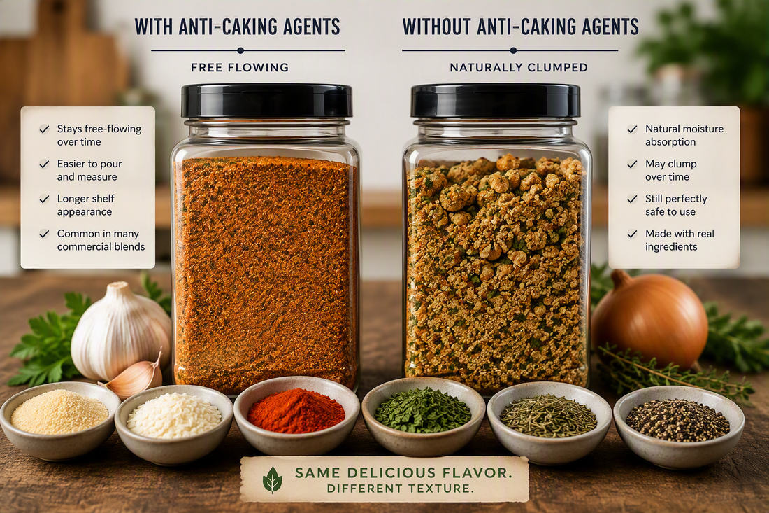 Discover what anti-caking agents are, why they are added to many seasoning blends, and why The French Longhorn chooses ingredient transparency and flavor-first seasonings instead.