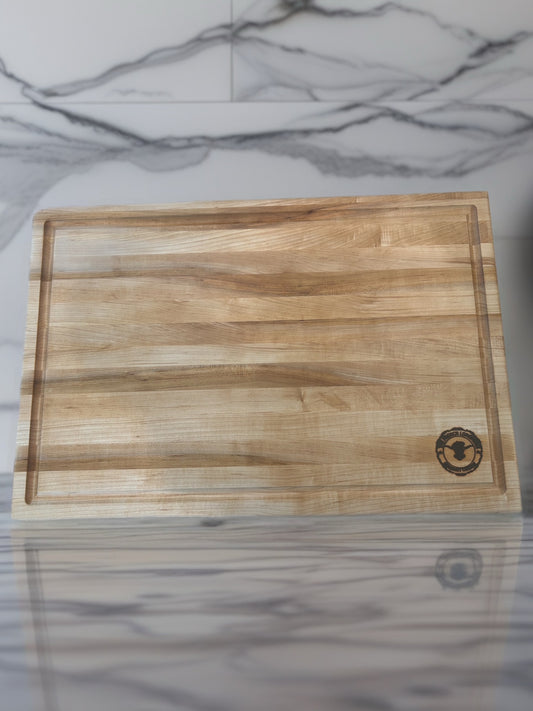 maple wood edge‑grain cutting boards 18x12